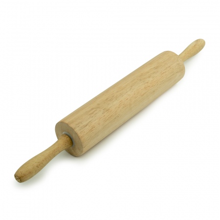 Скалка деревянная (М), 45.7cм (Д) х диам. 6 см, валик 25см, CGRP-M