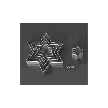 Набор форм металлических (звезда) для выдавливания глины (5 шт.) PCS-12