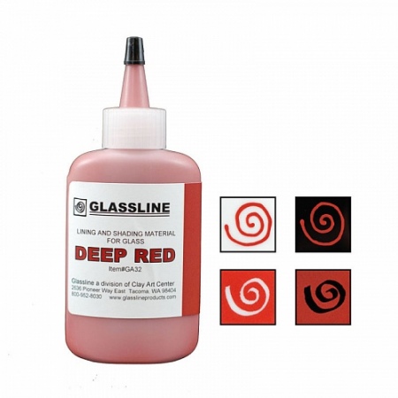 Краска Glassline красная насыщенная 100 мл