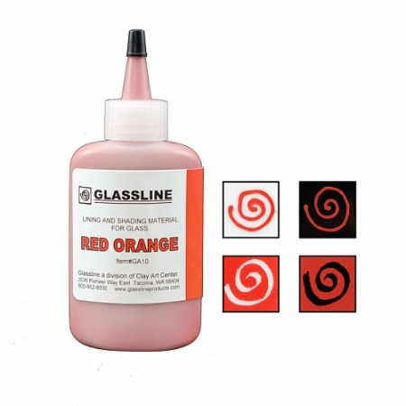 Краска Glassline красно-оранжевая 100 мл
