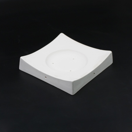 Стеклоформа керамическая для тарелки квадратной вогнутая (ДШВ 160*160*25 мм)