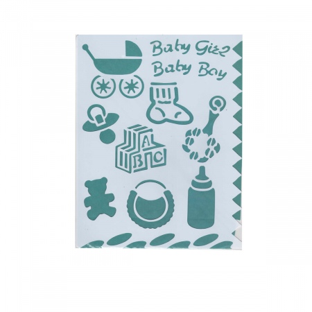 Трафарет пластиковый, Baby, 25,5х20,5см