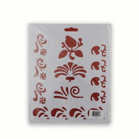 Трафарет декоративный растительные мотивы, 10,7х31,1см