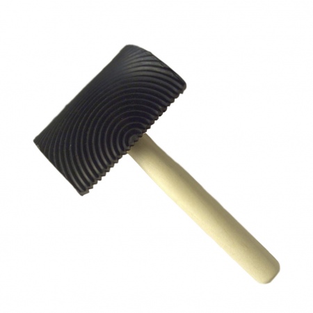 Штамп резиновый, текстура дерева, дерев. ручка