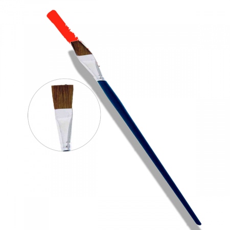 Кисть-колонок плоская №6, длинная ручка   