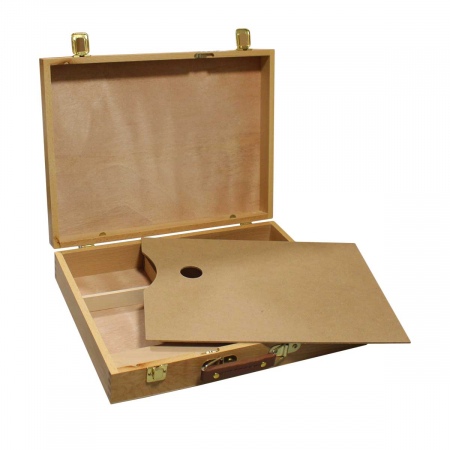 Ящик деревянный (вяз) с ячейками, 40х31х8см, с палитрой SFE0040 