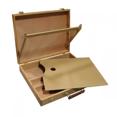 Ящик деревянный (вяз) для красок, 40х31х8см, с палитрой SFE0031 